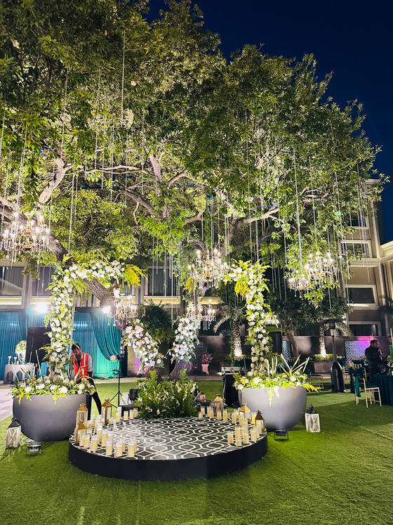 Jaya & Nikunj: reception décor
